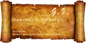 Gyurcsán Viktor névjegykártya