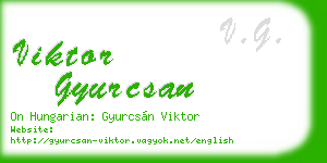 viktor gyurcsan business card